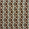 Finefabrics 54 in. Wide Brown And Teal Checkered Silk Satin Upholstery Fabric FI60021